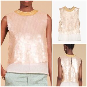 ZARA ~ Sequin Silk Top Tank